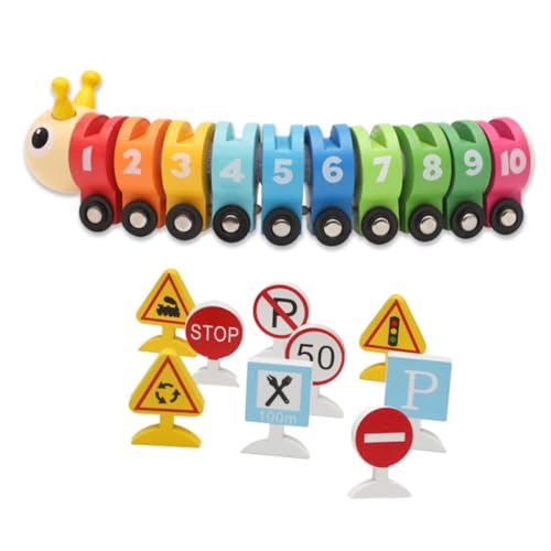 KOMBIUDA 1satz Holzspielzeug Zug Für Mädchen Pädagogisches Spielzeug Motorischen Fähigkeiten Und Farberkennung Lernspielzeug Für Kleinkinder von KOMBIUDA