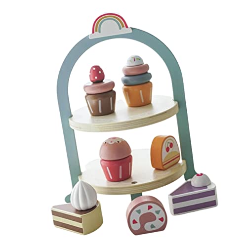 KOMBIUDA 1 Satz Satz Simulation Kuchen für spielzeuge für holzkuchenspielzeug kinderknallzeug Kuchen Nachbildung Kinderspielzeug Dekoration hölzern von KOMBIUDA