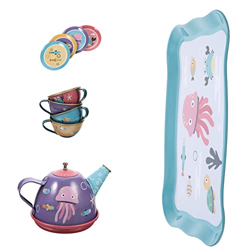 KOMBIUDA 1 Satz Satz Simuliertes Teeset für küchenspielzeug für Kitchen Toys for kleines Mädchen Kleinkind mädchen Weißblech von KOMBIUDA