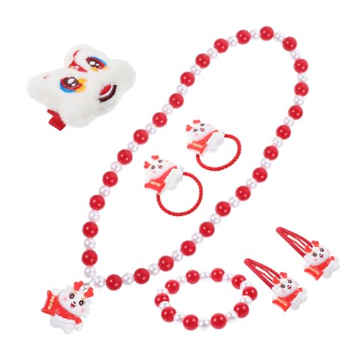 KOMBIUDA 1 Satz Schmuckset für geschenkset Present Set for Geschenkset Schmuckbox dekorativer Kinderschmuck Dekorative Halskette für Harz rot von KOMBIUDA