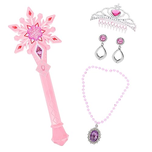 KOMBIUDA 1 Satz Schnee Zauberstab Geldgeschenke Geburtstag Stutzenhalter Kinderkommode Kindergeburtstag Gastgeschenke Prinzessin-ohrring Leuchtende Zauberstäbe Partygeschenk Stoff Rosa von KOMBIUDA