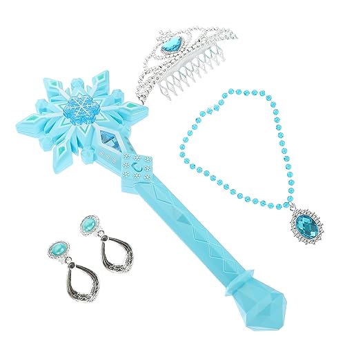KOMBIUDA 1 Satz Schnee Zauberstab Spielzeuge Stutzenhalter Schmuck Kleider Geldgeschenke Geburtstag Kindergeburtstag Gastgeschenke Kinderkommode Schneeflocken-zauberstäbe Sky-Blue Plastik von KOMBIUDA