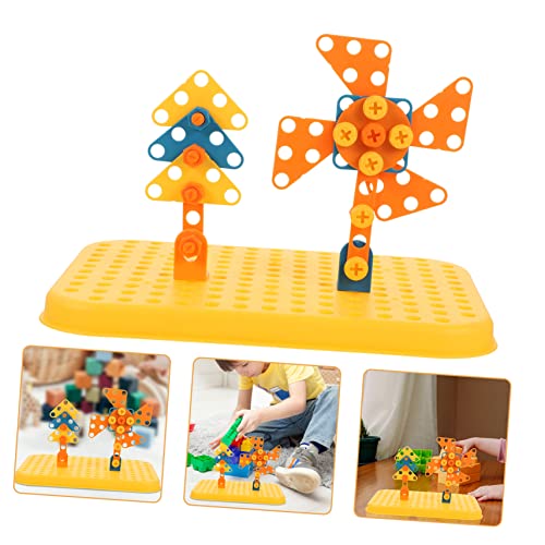 KOMBIUDA 1 Satz Schraube Puzzle rätselbuch Puzzle für -Imaginationsspielzeugset Kinderspielzeug tun so, DASS sie Plastik Yellow von KOMBIUDA