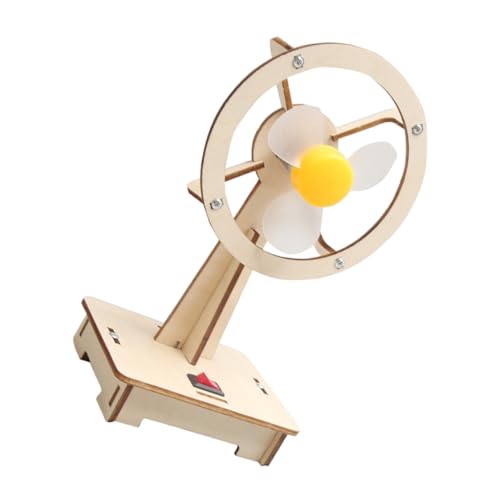 KOMBIUDA 1 Satz Selbstgemachter für Stengel Gebäude Wissenschaft werkzeugset Selbstbauventilator elektrische Lernsets elektrisches lernset Holz Beige von KOMBIUDA