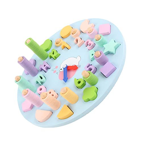 KOMBIUDA Frühpädagogisches Spielzeug – Digitale Uhr Zum Formen Auf Brettern – Puzzlebrett Für Kinder – Sicheres Holzspielzeug – Logische Denkfähigkeiten von KOMBIUDA