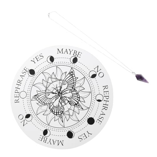 KOMBIUDA 1 Satz Sieben-Sterne-Array Pendelständer Sandpendel Dowsing Anhänger photostickomni lichtwärts sternbilder Decor Hexenbedarf und Werkzeuge Meditationszubehör Naturstein Weiß von KOMBIUDA