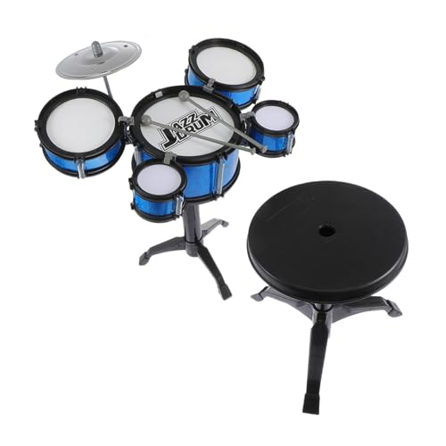 KOMBIUDA 1 Satz Simulierte Jazztrommel Kleinkindtrommel Trommelspielzeug für Kleinkinder Drum Kit Kinderspielzeug Kinderschlagzeug Musical Drum Toy ABS umweltfreundlicher Kunststoff Blau von KOMBIUDA