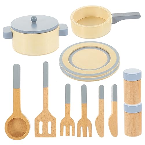 KOMBIUDA 1 Satz Simuliertes Kinderküchenspielzeug Kochgeschirr, Rollenspielspielzeug Kochgeschirr-spielset Aus Holz Kochgeschirr Spielset Kindergeschirr Kochutensilien Hölzern KOMBIUDA 1 Satz Simuliertes Kinderküchenspielzeug Kochgeschirr, Rollenspielspielzeug Kochgeschirr-spielset Aus Holz Kochgeschirr Spielset Kindergeschirr Kochutensilien Hölzern von KOMBIUDA