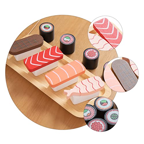 KOMBIUDA 1 Satz Spielhaus Cartoon-Sushi-simulationsspielzeug Mini-Sushi Küchenspielzeug Miniatur-lebensmittelfiguren Küche Kinderspielzeug Mini Holzbrot Hölzern KOMBIUDA 1 Satz Spielhaus Cartoon-Sushi-simulationsspielzeug Mini-Sushi Küchenspielzeug Miniatur-lebensmittelfiguren Küche Kinderspielzeug Mini Holzbrot Hölzern von KOMBIUDA