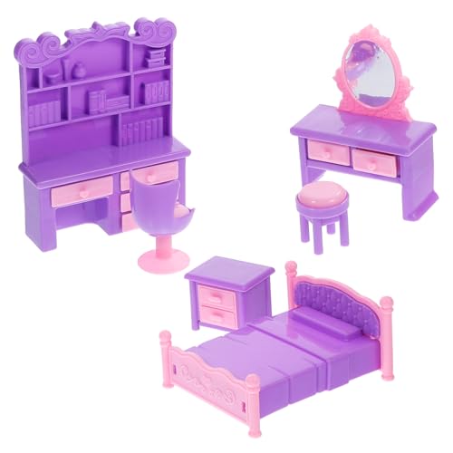 1 Satz Spielhausmöbel Möbel im Maßstab 1:12 Puppenhaus-Schlafzimmermöbel Schreibtischzubehör Sofa Miniaturmöbel Mini-Hauszubehör Stuhl Kleines kleine Möbel Modell schmücken von KOMBIUDA