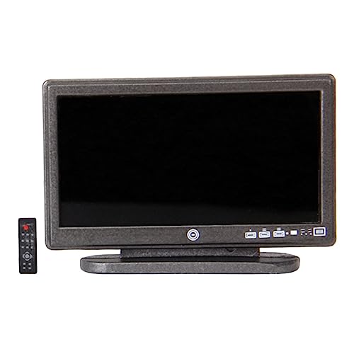 KOMBIUDA 1 Satz Spielzeugmodell Eines Flachbildfernsehers Desktop-Modell Desktop- Puppenhaus- -Requisite Für Mini- Tv-Modell Plastik Grey von KOMBIUDA