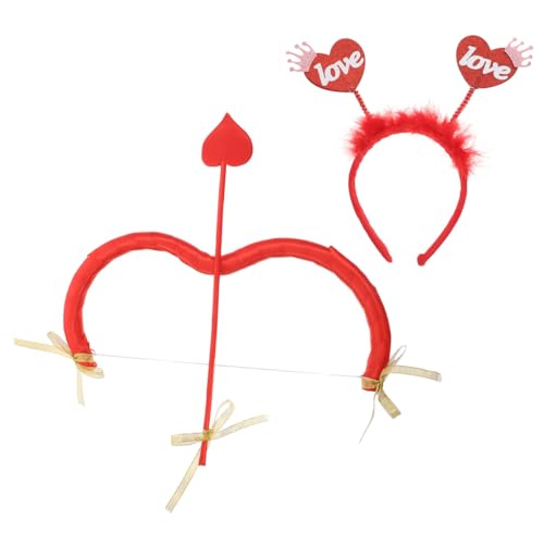 KOMBIUDA 1 Satz Stirnband-set Mit Und Bogen Tanz-stirnband Dekorativer Amor Stirnband Amor Dekorative Stirnbänder Amor Für Kostüm Amor Halloween-amor Amorbogen Nylon Rot KOMBIUDA 1 Satz Stirnband-set Mit Und Bogen Tanz-stirnband Dekorativer Amor Stirnband Amor Dekorative Stirnbänder Amor Für Kostüm Amor Halloween-amor Amorbogen Nylon Rot von KOMBIUDA