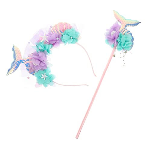 KOMBIUDA 1 Satz Stirnband-zauberstab Dekoration Feenkostüm Für Mädchen Meerjungfrau Haar Cosplay-fee Zauberstab Kopfbedeckung Meerjungfrau-Cosplay-kostüm-Requisiten Fest Plastik KOMBIUDA 1 Satz Stirnband-zauberstab Dekoration Feenkostüm Für Mädchen Meerjungfrau Haar Cosplay-fee Zauberstab Kopfbedeckung Meerjungfrau-Cosplay-kostüm-Requisiten Fest Plastik von KOMBIUDA