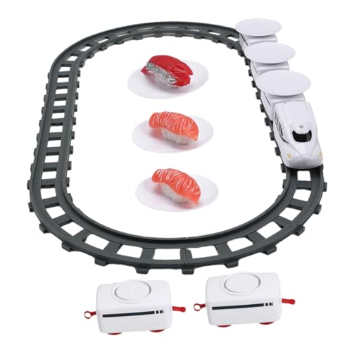 KOMBIUDA 1 Satz Sushi-Platte Servierplatte Für Elektrischer Eisenbahnzug Suhi-Gericht Karussell-Sushi-Spielzeug Sushi-Spielzeug Für Kinder Kindereisenbahn Haushalt Rotieren Plastik Suite von KOMBIUDA