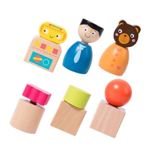 KOMBIUDA 1 Satz Tierischer Schraubenspielzeug aus Holz für Sensory Busy Board Entwicklungsförderndes für Kleinkinder Montessori Lernspielzeug Kreativität und Problemlösungsfähigkeiten von KOMBIUDA
