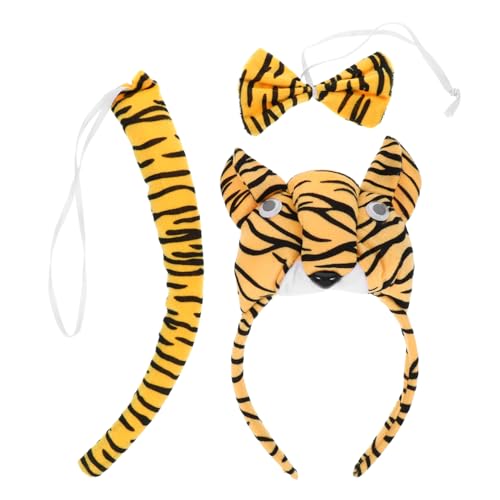 KOMBIUDA 1satz Tiger Kostüm Set Mit Tierohren Und Für Halloween Cosplay Und Bühnenaufführungen Robuster Und Auffälliger Haarreif Für Unvergessliche Auftritte von KOMBIUDA