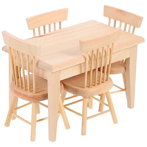 KOMBIUDA 1 Satz Tisch- und Stuhlmodell Mini-Vers-Küche Schreibtischaufsatz Mini-Sofa holzstuhl puppenstubenmöbel Modell des Puppenstubenstuhls dinging Tisch stühle Modell KOMBIUDA 1 Satz Tisch- und Stuhlmodell Mini-Vers-Küche Schreibtischaufsatz Mini-Sofa holzstuhl puppenstubenmöbel Modell des Puppenstubenstuhls dinging Tisch stühle Modell von KOMBIUDA