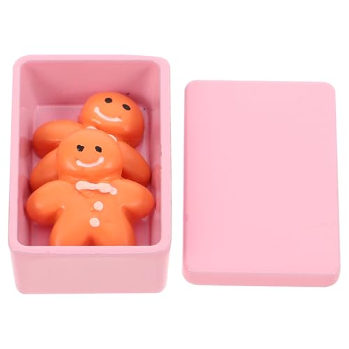 KOMBIUDA 1 Satz Weihnachts Gingerbread Mann Keks Modelle Realistische Mini Küche Dekoration für Puppenhaus Festliche Accessoires für Weihnachts Szenen von KOMBIUDA