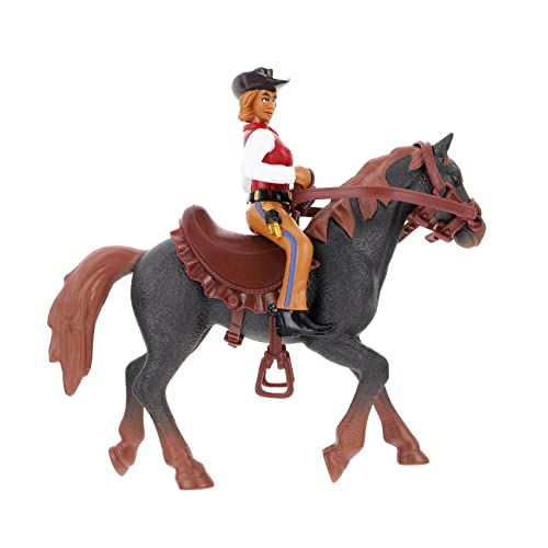 KOMBIUDA 1 Satz Western-Cowboy-Modell Reitfiguren Spielzeug Reitspielzeug kinderzimmer zubehör Kinderspielzeug Spielzeuge Modelle Nachahmung eines Pferdemodells Pferd dekor von KOMBIUDA