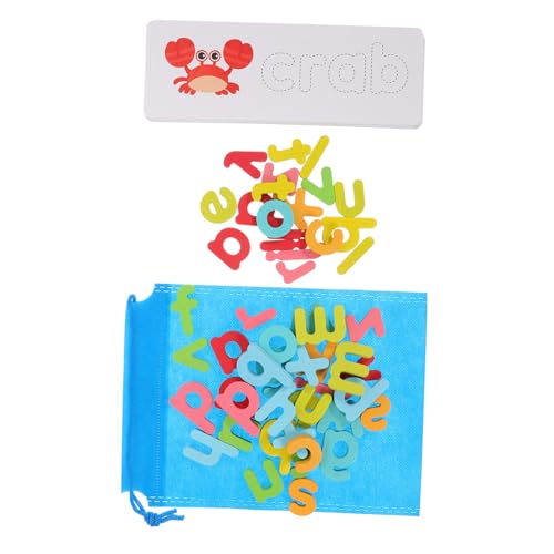 KOMBIUDA 1 Satz Wortbuchstabierspiel Für Alphabet -lernspielzeug Spielsachen Und Spiele Sensorisches Lernspielzeug Sehen Und Buchstabieren Alphabet-rätsel Colorful Papier von KOMBIUDA