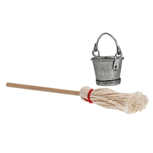 KOMBIUDA 1 Satz Zubehör Für Puppenhäuser Post Heimwerken Mopps Eimer Bausätze Klein Gebäude Bausatz Miniatur Im Freien Sachen Dollhouse Accessoires Mini Holz von KOMBIUDA