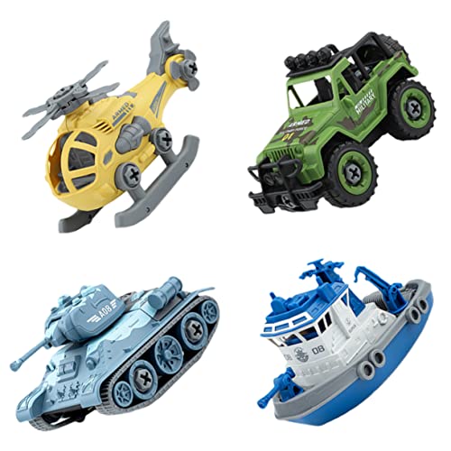 KOMBIUDA Montagespielzeug Für Wasser Land Und Luft Flugzeugspielzeug Kinderspielzeug SUV-zusammenbaumodelle Lernspielzeug Panzermodell von KOMBIUDA