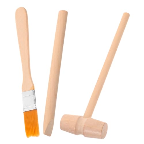 KOMBIUDA 1 Satz archäologische Werkzeuge Hammer für Entdeckung Holzmeißel Outdoor Graben DIY-Werkzeuge zum Graben aus Holz hölzern Beige von KOMBIUDA