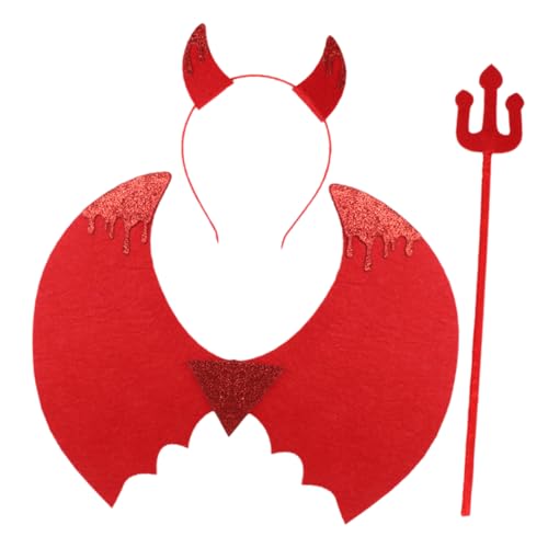 KOMBIUDA 1 Satz halloweenkostüme für Halloween Kleider für Halloween-Kostüm für Giftkostüm für Karikatur Party-Cosplay-Accessoires Teufel-Party-Kostüm Stoff rot KOMBIUDA 1 Satz halloweenkostüme für Halloween Kleider für Halloween-Kostüm für Giftkostüm für Karikatur Party-Cosplay-Accessoires Teufel-Party-Kostüm Stoff rot von KOMBIUDA
