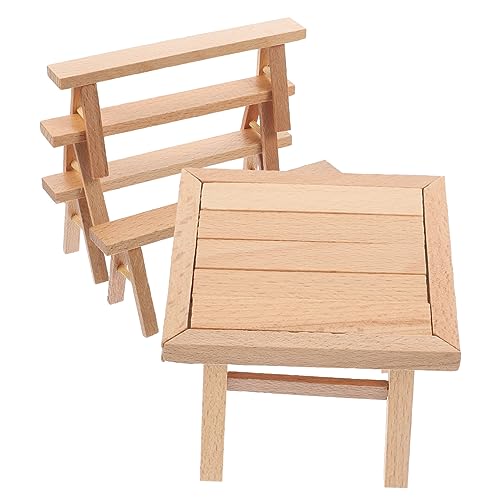 KOMBIUDA 1 Satz hühner spielsachen für holzbausteine holzmöbel holzhaus Demontage von Möbeln Puzzle-Montagemöbel zusammengebautes Montagetisch und Hocker hölzern von KOMBIUDA