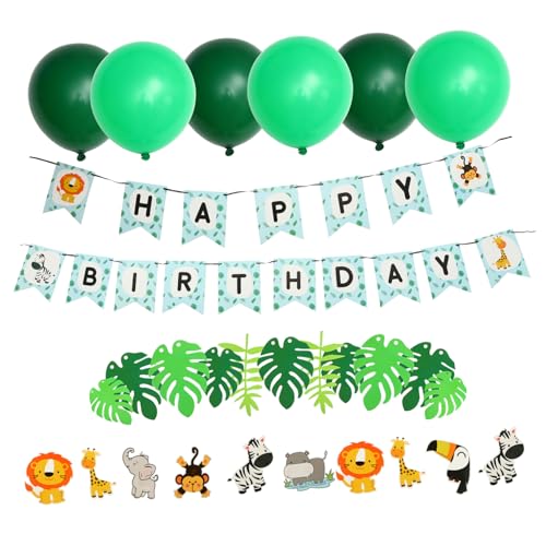 KOMBIUDA Girlandendekor 1 Satz tierischer Kucheneinsatz Luftballons Hawaii-Latexballons Geburtstagsparty-Dekoration tortendeko einschulung Dekorationen für Partys mit Tiermotiven von KOMBIUDA