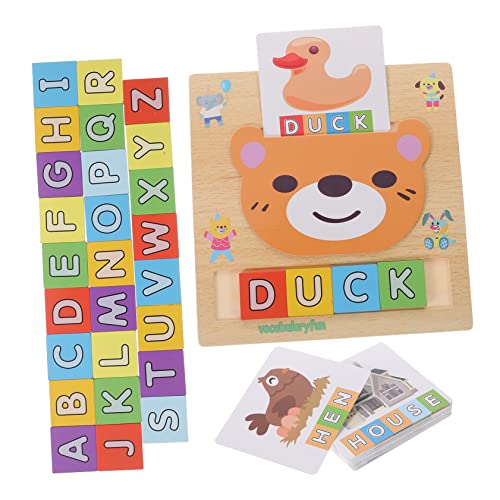 KOMBIUDA 1 Set Alphabet Lernspielzeug Puzzles Kinderspielzeug Kinderbuchstaben Block Kinderlernspielzeug Kinderalphabet Rechtschreibspiele Kinderlernspielzeug Lernbuchstabenblock von KOMBIUDA