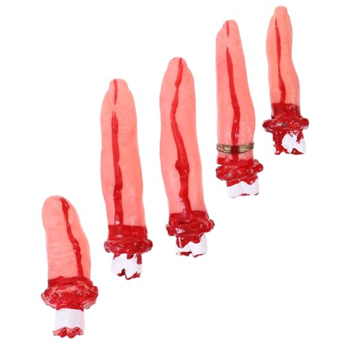 KOMBIUDA 1satz Realistischen Blutigen Finger-Requisiten Für Halloween Gruseldeko Für Partys Spukhäuser Und Halloween-Events Leicht von KOMBIUDA