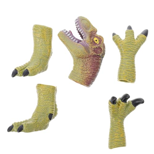 KOMBIUDA 1 Set Dinosaurier Fingerpuppe Babypuppe Puppen Massenspielzeug Die Marionetten Dinosaurier Dinosaurier Puppenleistung Grün von KOMBIUDA