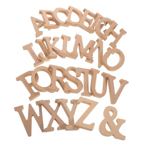KOMBIUDA 1 Set Holzbuchstaben Ornamente Personalisierte Holzbuchstaben Initialen Ornamente Benutzerdefinierte Holzbuchstaben Holzbuchstaben Für Kunstprojekte Holzalphabet Ornamente von KOMBIUDA