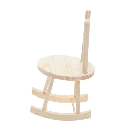 KOMBIUDA Holzstuhlspielzeug Für Puppenhaus Miniaturstuhl Aus Holz Esszimmermöbel Für Puppe Kleinrequisiten Für Puppenstubenlandschaft DIY-wohnzimmerzubehör Naturfarben von KOMBIUDA