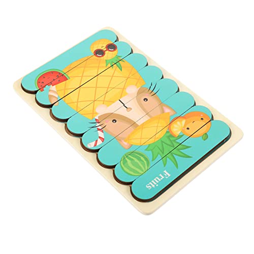 KOMBIUDA 1 Set Kinderpuzzle Kinderpuzzles Kinderpuzzles Kleinkindpuzzles Holzpuzzles Für Lernpuzzle Gemüse Obst Puzzle Holzpuzzles Für Kleinkinder Aus Holz von KOMBIUDA