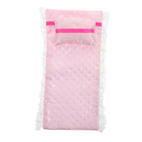 KOMBIUDA 1 Set Mini Bettlaken Kissen Puppenhaus Puppenhaus Zubehör Mini Puppenhaus Dekoration Winzige Möbel Miniaturen Puppenhaus Mini Zubehör Mini Dinge Mini Kissen Stoff Rosa von KOMBIUDA
