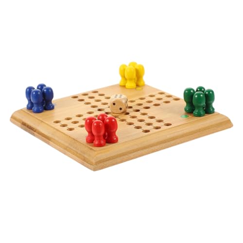 KOMBIUDA 1 Set Mini Ludo Mini Brettspiele Flug Ludo Brettspielbrett Fliegen Für Spielbrett Interessantes Spiel Spiel Bambus von KOMBIUDA