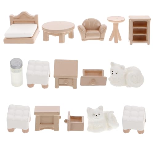 KOMBIUDA Miniatur Puppenhaus Kit Elegante Möbel Schlafzimmer Wohnzimmer kreatives Spiel KOMBIUDA Miniatur Puppenhaus Kit Elegante Möbel Schlafzimmer Wohnzimmer kreatives Spiel von KOMBIUDA