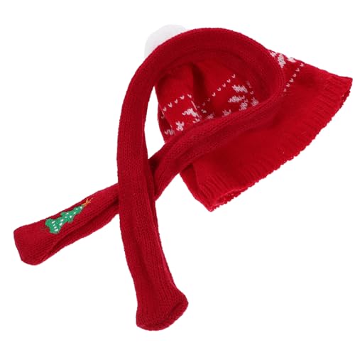 KOMBIUDA 1 Set Mini Strickmütze Weihnachtsmütze Und Bart Weihnachtsmütze Bastelset Beanies Mini Schneemann Weihnachtsmütze Gestreifte Mütze Weihnachtsmütze Mützen von KOMBIUDA