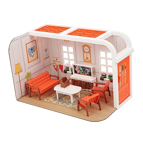 KOMBIUDA 1 Set Mini Szenenmodell DIY Miniatur Puppenhaus Kit Kinderspielzeug Mädchen Mini Hausbausatz Tiny Home Kit Kleines Puppenhaus Kleines Kleines Das von KOMBIUDA