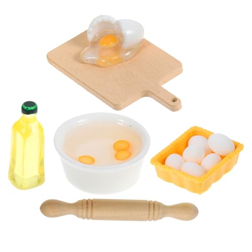 KOMBIUDA 1 Set Miniatur Küchenspielzeug Pool Speisekammer Spender Spüle Korbmacher Doppelzubehör Nudelholz Babyspielzeug Dekoratives Schneidebrettmodell Zartes von KOMBIUDA