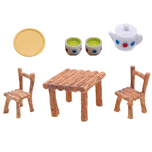 KOMBIUDA Bezaubernder Miniaturstuhl Dekorative Puppenhausmöbel Puppenmöbel Aus Holz Für Jungen Und Mädchen Mini-teegeschirr-bastelset KOMBIUDA Bezaubernder Miniaturstuhl Dekorative Puppenhausmöbel Puppenmöbel Aus Holz Für Jungen Und Mädchen Mini-teegeschirr-bastelset von KOMBIUDA