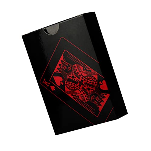 1 Satz Wasserdichte Spielkarten Pokerkarten Spielkarten Für Erwachsene Schwarzes Kartenspiel Kartenspielen Schürhaken Rot Brettspielkarte Kind Breite Ausführung von KOMBIUDA