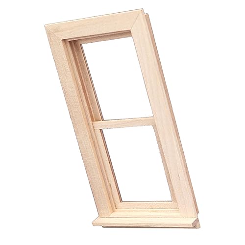 KOMBIUDA 1 Set Puppenhaus Holztüren Und Fenster Ornamente Für Mini Kinderspielzeug Entzückendes Fenstermodell Kinderspielzeug Puppenhausmöbel Kinderbedarf Puppenfenster Mini von KOMBIUDA