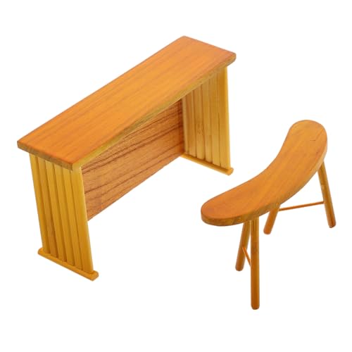 KOMBIUDA 1 Set Puppenhauszubehör Puppenhaus Behälter Mit Deckel Möbel Puppenzubehör Puppenhaus Hocker Modell Miniatur Schreibtisch Puppenhaus Tisch Modell Winziger Stuhl von KOMBIUDA