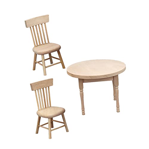 KOMBIUDA 1 Set Runder Tisch Und Stühle Essen Kleinkindmöbel Miniaturmöbel Säuglingsspielzeug Ministuhl Minimöbel Puppenstuhl Puppenhauszubehör Kleinkind Holz KOMBIUDA 1 Set Runder Tisch Und Stühle Essen Kleinkindmöbel Miniaturmöbel Säuglingsspielzeug Ministuhl Minimöbel Puppenstuhl Puppenhauszubehör Kleinkind Holz von KOMBIUDA
