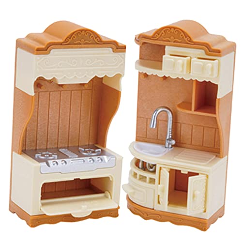 KOMBIUDA 1 Set Schrankherdmodell Kleines Winzige Häuser Esszimmertischdekoration Kleines Winzige Häuser Ornamente Für Modelle Küchenschränke Mini Küchenzubehör von KOMBIUDA