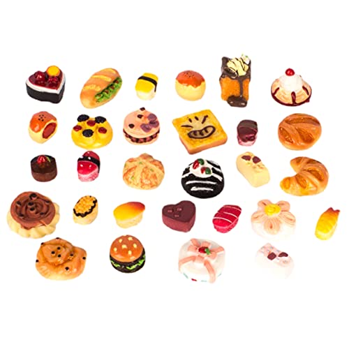KOMBIUDA 1 Set Simuliertes Brotspielzeug Kuchen Kleine Gefälschte Spielminiaturen Feinschmecker DIY Puppenhaus Mini Küchenszene Dessertmodell Simuliertes Mini Brot von KOMBIUDA