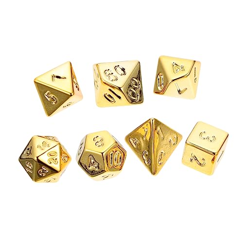 KOMBIUDA 1 Set Würfel Unterhaltung Liefert Brettspiel Requisiten Acryl Goldene von KOMBIUDA